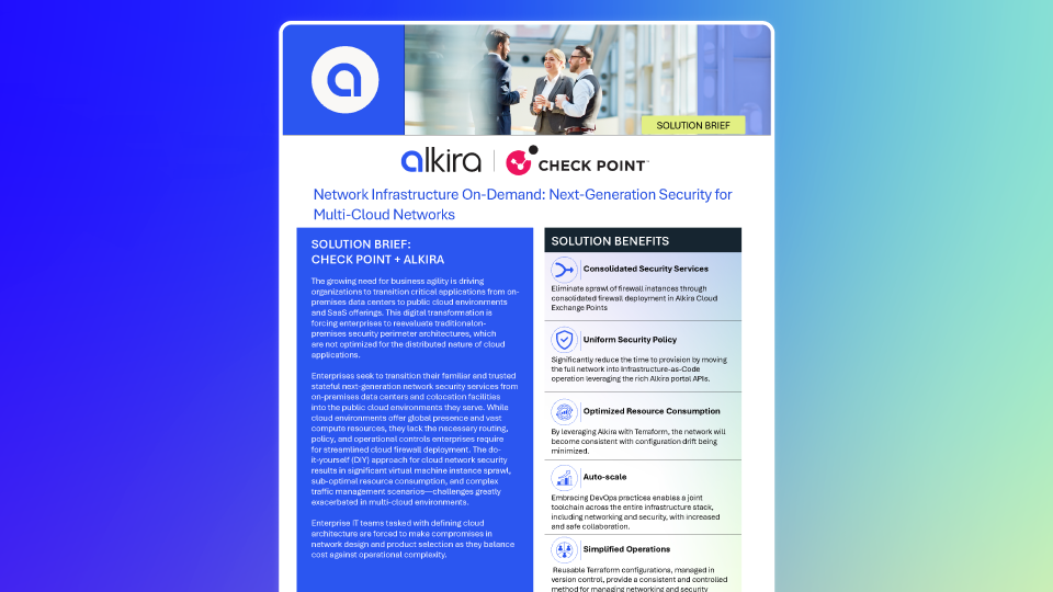 Solution Brief: Check Point and Alkira