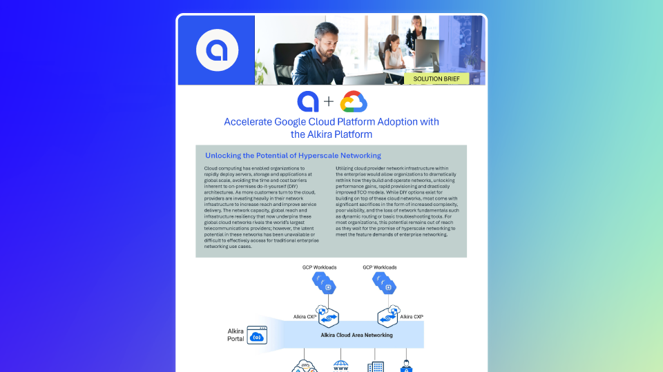 Solution Brief: Google Cloud and Alkira Partnership