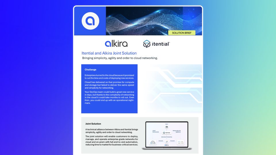 Solution Brief: Alkira – Itential Joint Solution