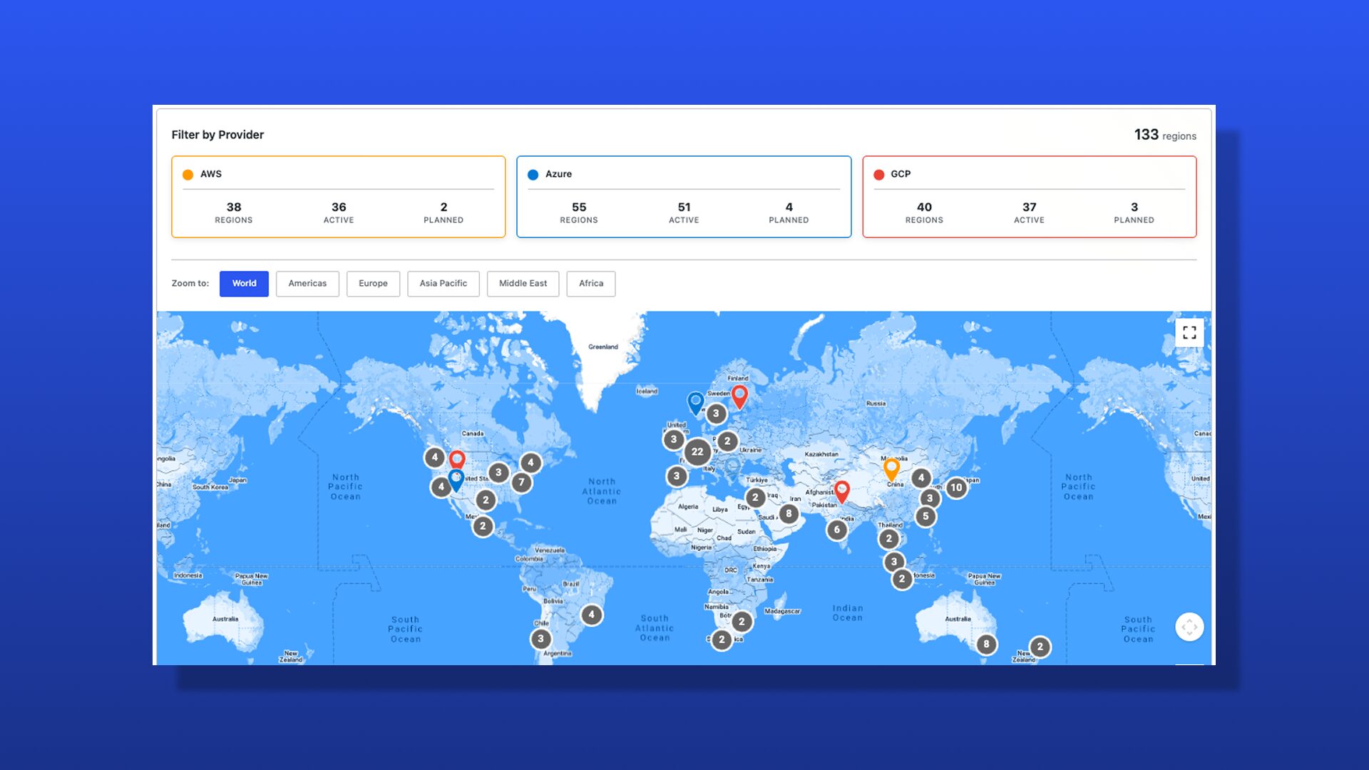 Interactive Cloud Map: Your Visual Guide to Multicloud Infrastructure