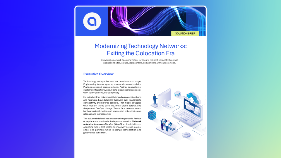 Modernizing Technology Networks Exiting the Colocation Era – Solution Brief
