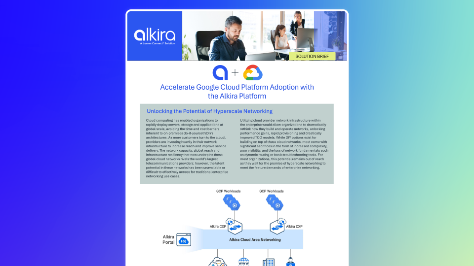 Solution Brief: Google Cloud and Alkira Partnership