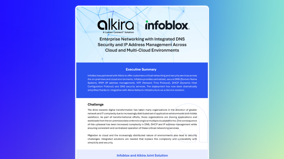 Solution Brief: Alkira – Infoblox Joint Solution