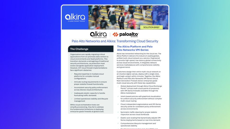 Solution Brief: Palo Alto Networks and Alkira